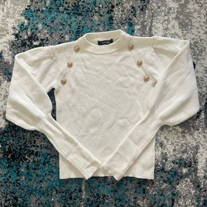 PUFF-SLEEVE KNITTED SWEATER | DO+BE